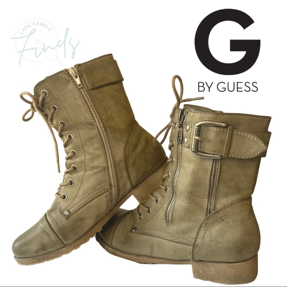 Guess - Tan Combat Boots - Sz: 8.5